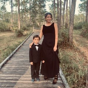 Vintage 90s black Faviana New York dress